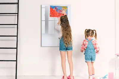 Magnetic wall board in dark white