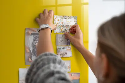 Light yellow magnetic wall board