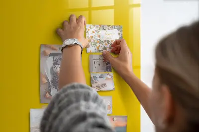 Light yellow magnetic wall board