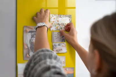 Light yellow magnetic wall board