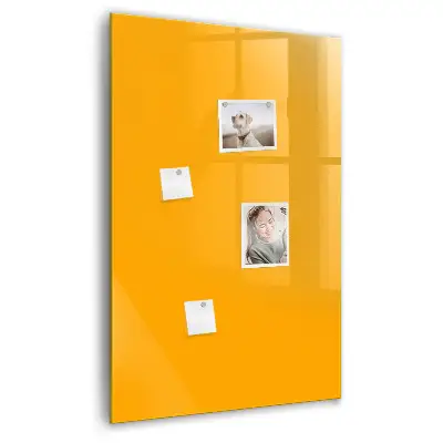 Magnetic glass dry erase board Golden yellow color