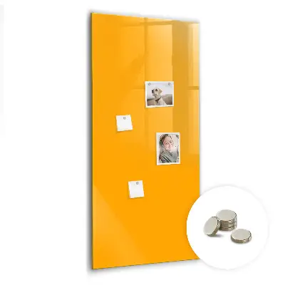 Magnetic glass dry erase board Golden yellow color