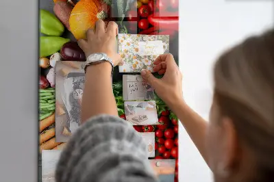 Magnetic wall board with autumn vegetables design