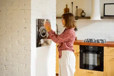 Magnetic Glass Dry Erase Board with A Cup of Coffee Design