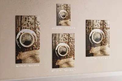 Magnetic Glass Dry Erase Board with A Cup of Coffee Design