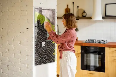 Magnetic glass dry erase board with sunflower seeds design