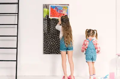 Magnetic glass dry erase board with sunflower seeds design