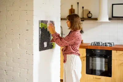 Magnetic glass dry erase board with sunflower seeds design