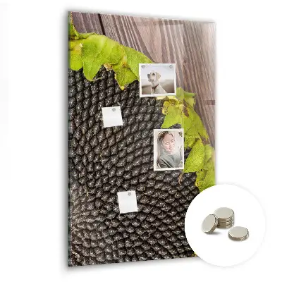 Magnetic glass dry erase board with sunflower seeds design