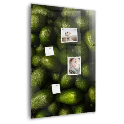 Magnetic wall board with fresh avocado print