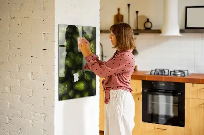 Magnetic wall board with fresh avocado print