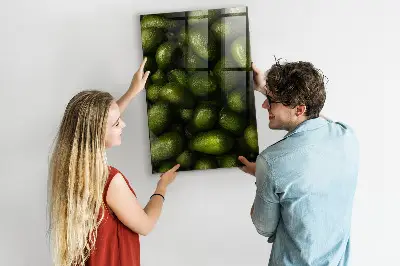 Magnetic wall board with fresh avocado print