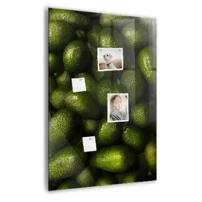 Magnetic wall board with fresh avocado print