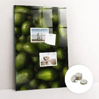 Magnetic wall board with fresh avocado print