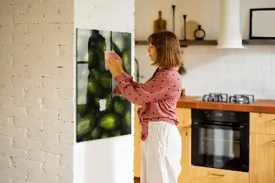 Magnetic wall board with fresh avocado print