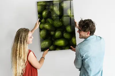Magnetic wall board with fresh avocado print
