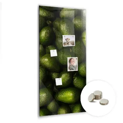 Magnetic wall board with fresh avocado print