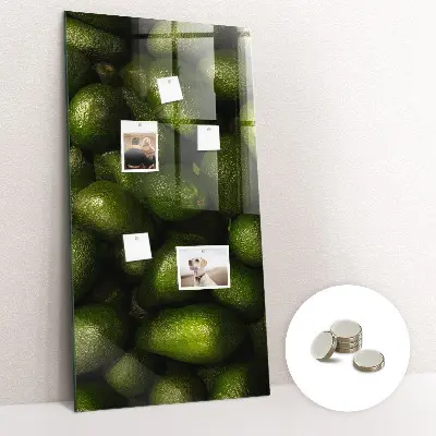 Magnetic wall board with fresh avocado print
