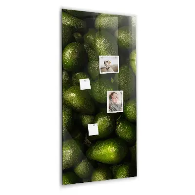 Magnetic wall board with fresh avocado print