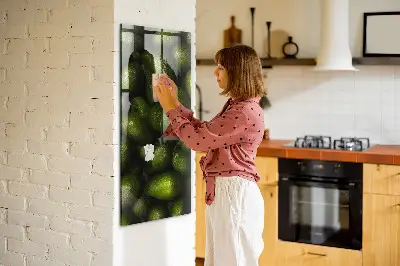 Magnetic wall board with fresh avocado print
