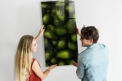 Magnetic wall board with fresh avocado print