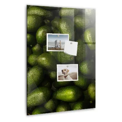 Magnetic wall board with fresh avocado print