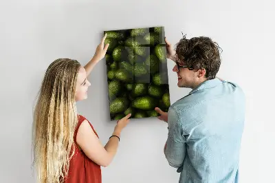 Magnetic wall board with fresh avocado print