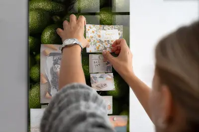 Magnetic wall board with fresh avocado print