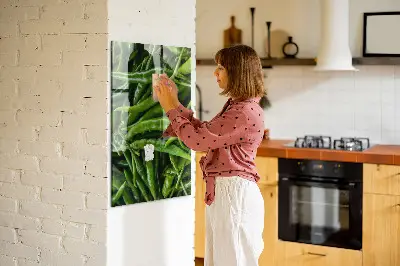 Magnetic wall board with green peppers design