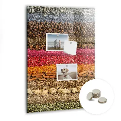 Rows of Spices Magnetic Board