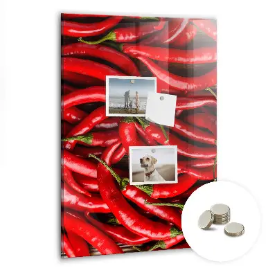 Magnetic wall board Chili peppers