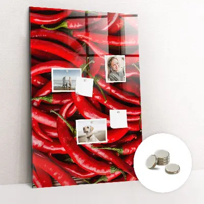 Magnetic wall board Chili peppers