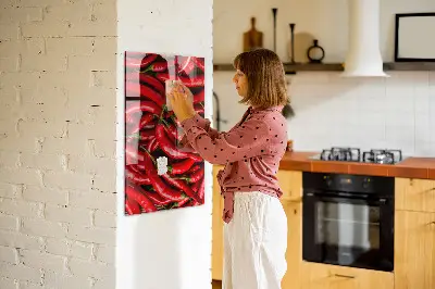 Magnetic wall board Chili peppers