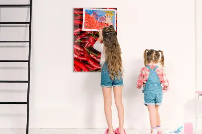 Magnetic wall board Chili peppers