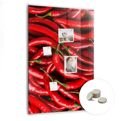 Magnetic wall board Chili peppers