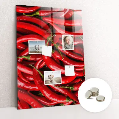 Magnetic wall board Chili peppers