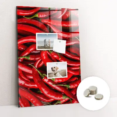 Magnetic wall board Chili peppers