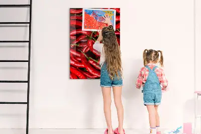 Magnetic wall board Chili peppers