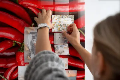 Magnetic wall board Chili peppers