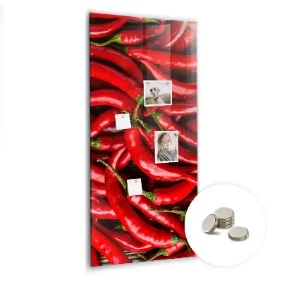 Magnetic wall board Chili peppers