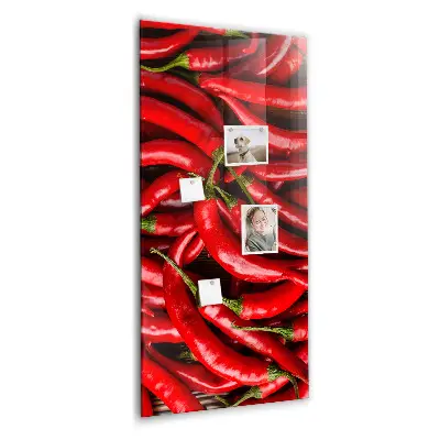 Magnetic wall board Chili peppers