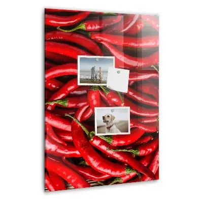 Magnetic wall board Chili peppers