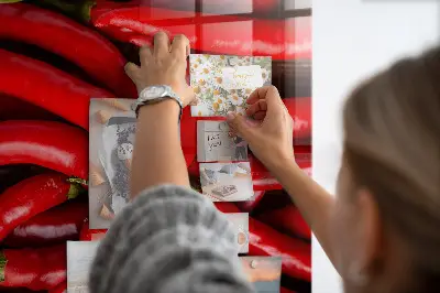Magnetic wall board Chili peppers