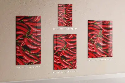 Magnetic wall board Chili peppers