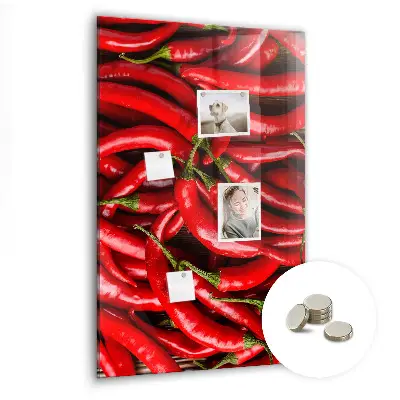 Magnetic wall board Chili peppers