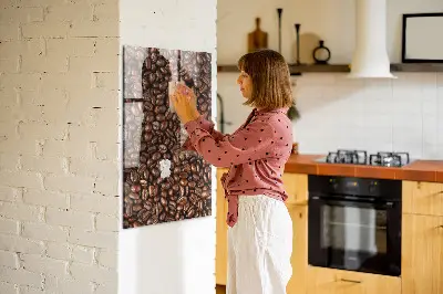 Magnetic glass dry erase board Coffee beans