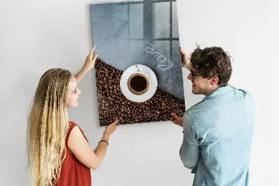 A Cup of Coffee magnetic wall board