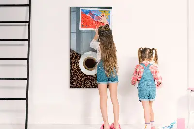 A Cup of Coffee magnetic wall board