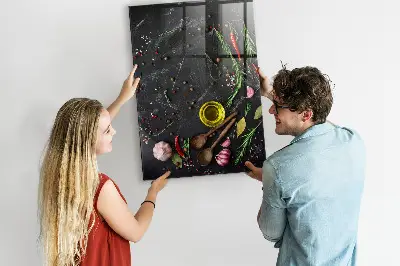 Magnetic glass dry erase board Spice composition