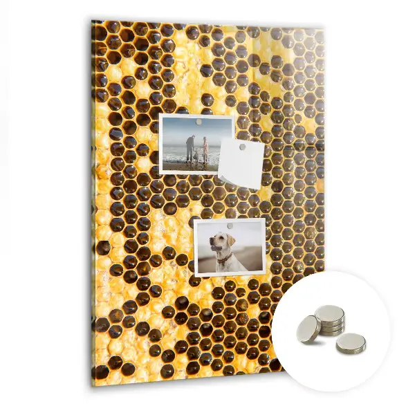 Magnetic glass dry erase board Honeycomb